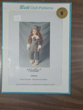 Bell Doll Patterns "Hollie" Sewing Pattern - Gray Outfit #RPM5154